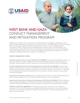 West Bank and Gaza Conflict Management and Mitigation Program