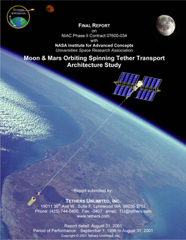 Moon & Mars Orbiting Spinning Tether Transport (MMOSTT) (PDF