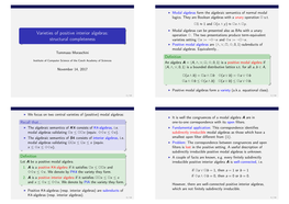 Varieties of Positive Interior Algebras: Operation 3