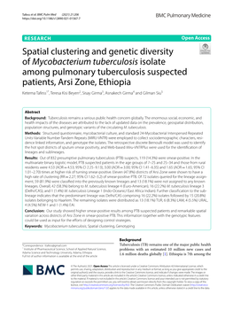 Spatial Clustering and Genetic Diversity Of
