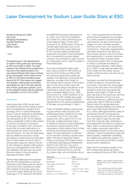 Laser Development for Sodium Laser Guide Stars at ESO