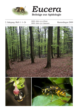 Eucera Beiträge Zur Apidologie