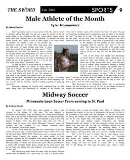 SPORTS 9 Male Athlete of the Month Tyler Noumowicz by Jakob Kounkel