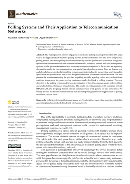 Polling Systems and Their Application to Telecommunication Networks