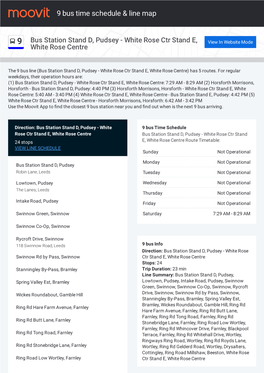 9 Bus Time Schedule & Line Route