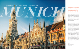 GOING with the FLOW in Often Used by Travelers As a Layover Point, Munich Is a Must-See Destination in Itself