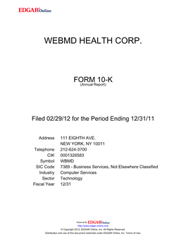 Webmd Health Corp