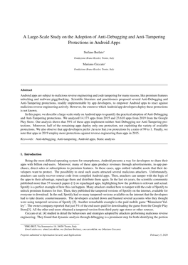 A Large-Scale Study on the Adoption of Anti-Debugging and Anti-Tampering Protections in Android Apps