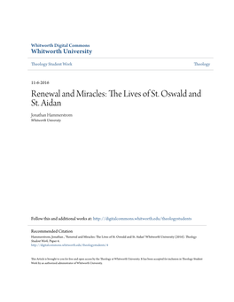 The Lives of St. Oswald and St. Aidan Jonathan Hammerstrom Whitworth University