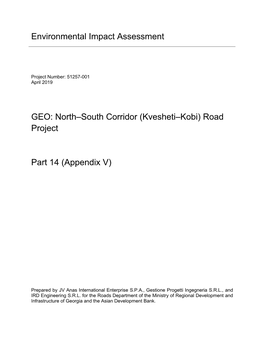 Kvesheti–Kobi) Road Project Part 14 (Appendix V