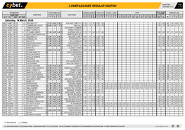 Lower Leagues Regular Coupon 13/03/2020 15:12 1 / 15