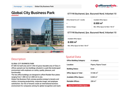 Office for Rent in Global City Business Park 077190 Bucharest, Şos