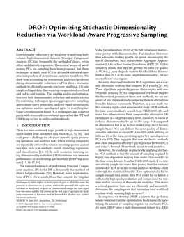 DROP: a Workload-Aware Optimizer for Dimensionality Reduction