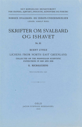 Skrifter Om Svalbard Og Ishavet
