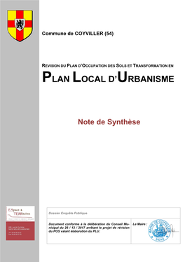 Plan Local D'urbanisme