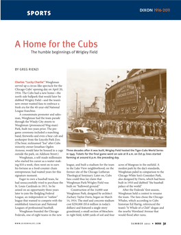 A Home for the Cubs the Humble Beginnings of Wrigley Field