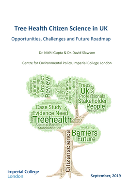 Tree Health Citizen Science in UK Opportunities, Challenges and Future Roadmap