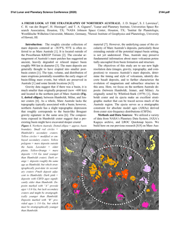 A Fresh Look at the Stratigraphy of Northern Australe