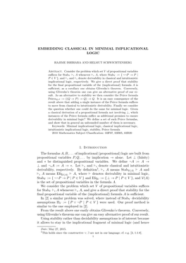 (Propositional) Logic Are Built from Propositional Variables P, Q