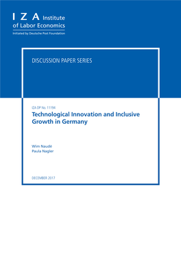 Technological Innovation and Inclusive Growth in Germany