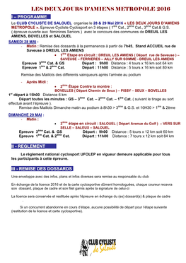 Les Deux Jours D'amiens Metropole 2016 2016 2015