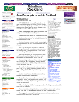 Americorps Gets to Work in Rockland