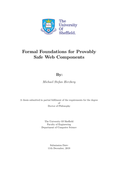 Formal Foundations for Provably Safe Web Components