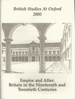 British Studies at Oxford 2005