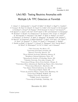 10Ex Lar1-ND: Testing Neutrino Anomalies with 1Ex