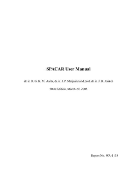 SPACAR User Manual Dr