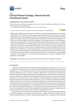 Glacial Stream Ecology: Structural and Functional Assets