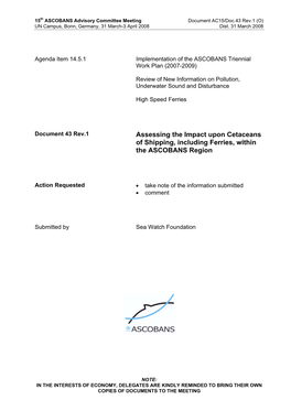 AC15 43 Shipping Impact Rev1 1.Pdf