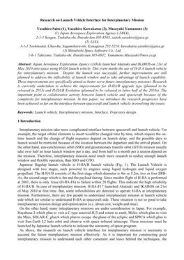 Research on Launch Vehicle Interface for Interplanetary Mission