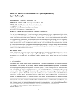 An Interactive Environment for Exploring Code Using Query-By-Example