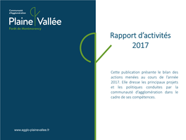 Bilan D'activités 2017/2018