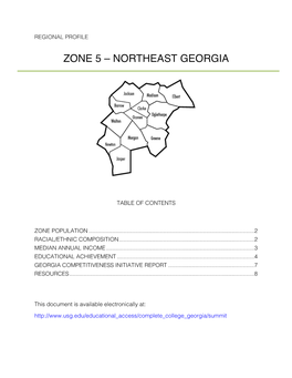 Zone 5 – Northeast Georgia