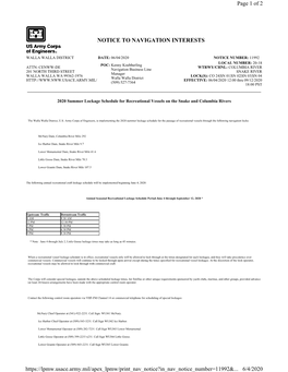 NOTICE to NAVIGATION INTERESTS Page 1 of 2 6/4/2020