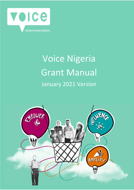 Voice Nigeria Grant Manual January 2021 Version