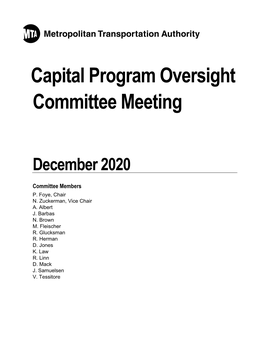 Capital Program Oversight Committee Meeting