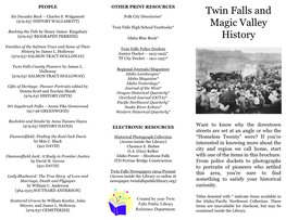 Twin Falls and Magic Valley History