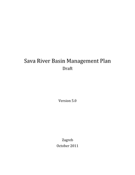 Sava River Basin Management Plan Draft