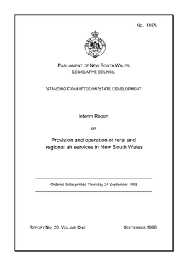 Interim Report Air Services