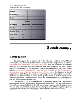 Spectroscopy