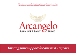 Inviting Your Support for Our Next 10 Years