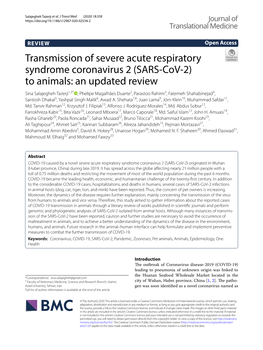 Transmission of Severe Acute Respiratory Syndrome Coronavirus 2