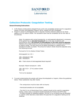 Coagulation Testing