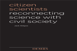 Citizen Scientists Cover 2/19/09 11:59 AM Page 1 Iie Cetss| Citizen Scientists Science Thrives on Diversity