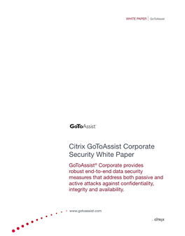 Citrix Gotoassist Corporate Security White Paper