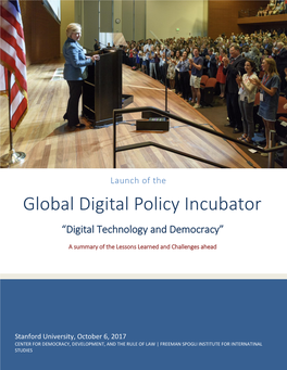 Global Digital Policy Incubator “Digital Technology and Democracy”