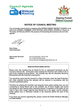 (Public Pack)Agenda Document for Council, 22/02/2018 19:30